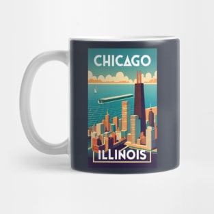 A Vintage Travel Art of Chicago - Illinois - US Mug